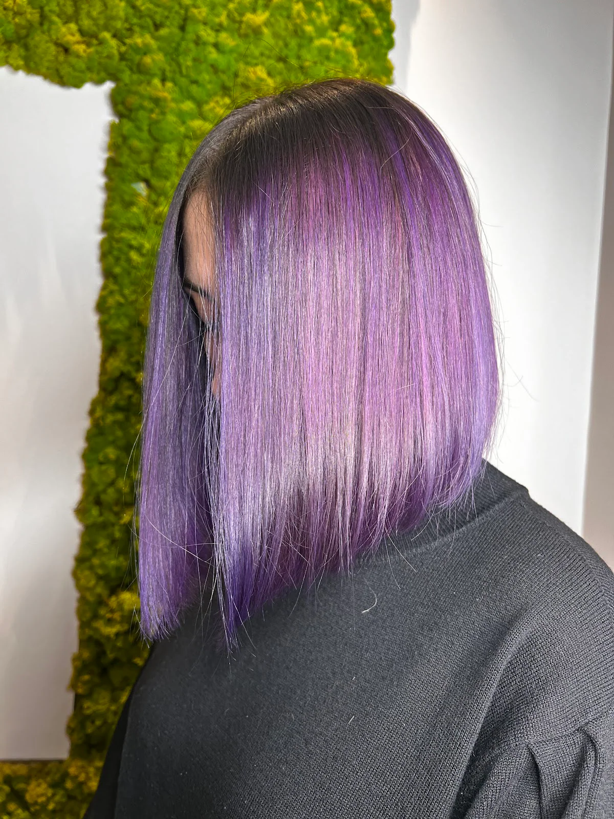 Bright violet hair colour by Diego Hair Cult